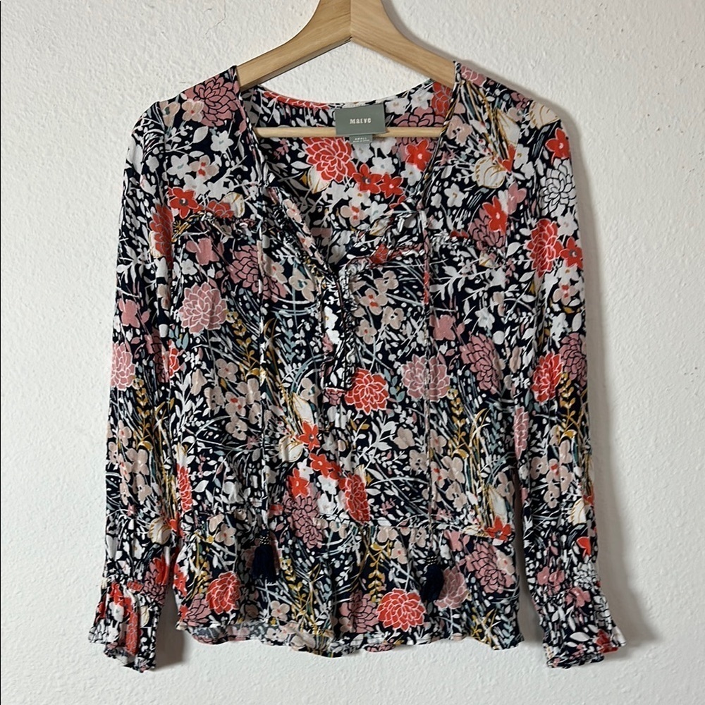 Anthropologie Maeve Floral Print Peasant Multicolor Sz. S - Picture 2 of 8
